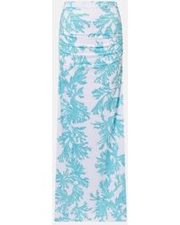 Alexandra Miro - Gia Printed Jersey Maxi Skirt - Lyst