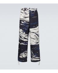 Commas - Printed Linen Straight Pants - Lyst