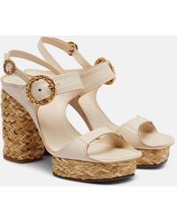 Zimmermann - Talia Leather Slingback Sandals - Lyst