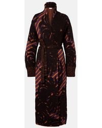 Dries Van Noten - Wool And Alpaca-Blend Jacquard Wrap Coat - Lyst