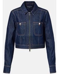 Veronica Beard - Patty Cropped Denim Jacket - Lyst