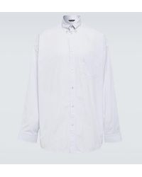 Balenciaga - Camicia oversize in cotone a righe - Lyst