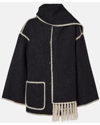 TOTEME - Attached Scarf Wool Jacket - Lyst