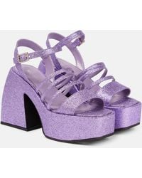 NODALETO - Bulla Chibi Glitter Platform Sandals - Lyst
