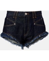 Isabel Marant - Eneidala High-Rise Denim Shorts - Lyst
