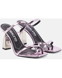 NODALETO - Angel A Metallic Leather Mules - Lyst