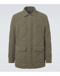 Canali - Leather-Trimmed Quilted Puffer Jacket - Lyst
