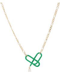 Bottega Veneta Crystal Pendant Chainlink Necklace - Multicolor