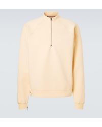 Plan C - Cotton-Blend Half-Zip Sweatshirt - Lyst