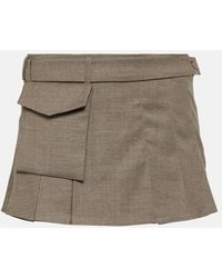 AYA MUSE - Mia Pleated Wool Mini Skirt - Lyst