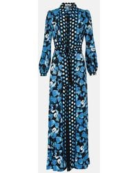 Diane von Furstenberg - Joshua Floral Crepe Maxi Dress - Lyst