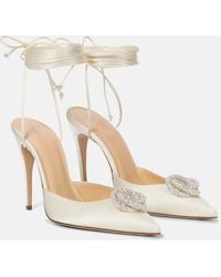 Magda Butrym - Crystal-embellished Satin Pumps - Lyst