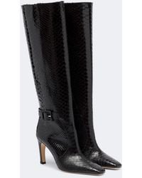 Malone Souliers - Raven Croc-Effect Leather Knee-High Boots - Lyst