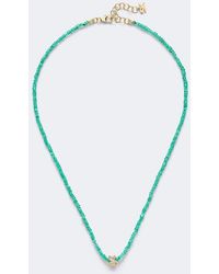 Suzanne Kalan - Infinite 18Kt Beaded Necklace With Emeralds And Diamonds - Lyst