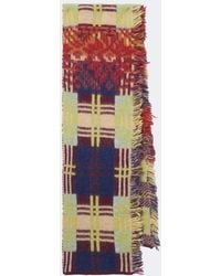 Dries Van Noten - Checked Fringed Wool And Alpaca-Blend Scarf - Lyst