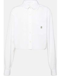 Givenchy - Cropped Cotton Poplin Shirt - Lyst