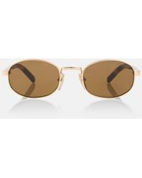 Prada - Iconic Plaque Round Sunglasses - Lyst