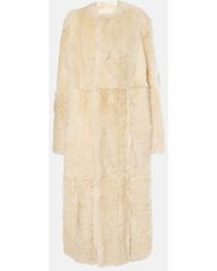 TOTEME - Seidenmantel Aus Shearling - Lyst