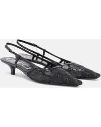 Gucci - Gg Crystal Slingback Pump, Uk - Lyst