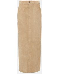 Stouls - Beth Suede Maxi Skirt - Lyst