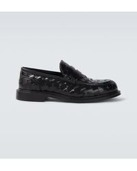 Bottega Veneta - James Intrecciato Leather Penny Loafers - Lyst