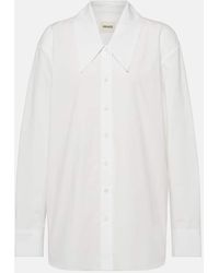 KHAITE - Lago Cotton Poplin Shirt - Lyst