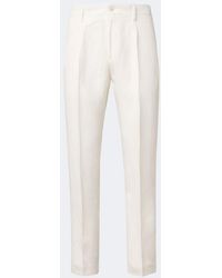 Canali - Linen And Silk Slim Pants - Lyst
