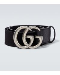 Gucci - Marmont Guertel Double G aus Leder - Lyst
