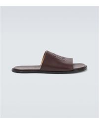 Loewe - Paula's Ibiza Flex Anagram Leather Slides - Lyst