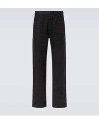 The Row - Hartley Mid-Rise Linen Straight Jeans - Lyst