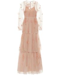 RED Valentino Abito lungo in tulle - Rosa