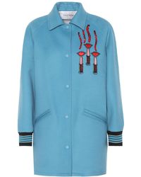 Valentino Giacca in lana e cashmere - Blu