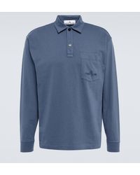 Stone Island - Long-sleeve Cotton Polo Shirt - Lyst