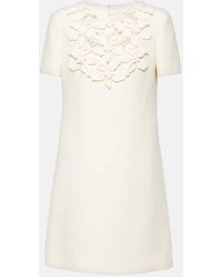 Valentino - Embroidered Crepe Couture Minidress - Lyst