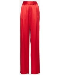 The Sei - High-Rise Silk Satin Wide-Leg Pants - Lyst