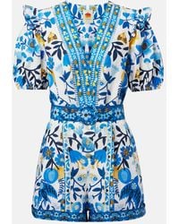 FARM Rio - Printed Cotton Jumpsuit - Lyst