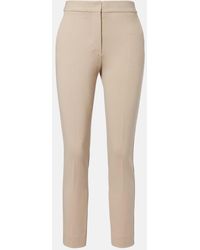 Max Mara - Cropped Jersey Slim Pants - Lyst