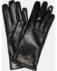 Gucci - Horsebit Leather Gloves - Lyst