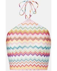 Missoni - Zigzag Halterneck Lame Crop Top - Lyst