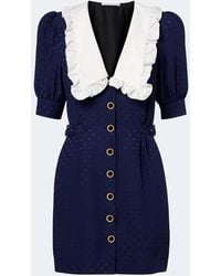 Alessandra Rich - Belted Silk Jacquard Minidress - Lyst