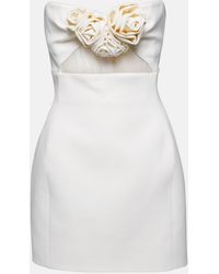 Magda Butrym - Floral-Applique Wool Minidress - Lyst