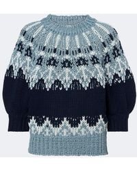 Altuzarra - Marty Fair Isle Cotton Sweater - Lyst