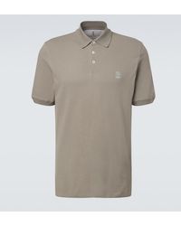 Brunello Cucinelli - Cotton Pique Polo Shirt - Lyst
