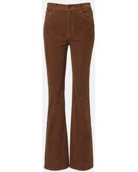 Nili Lotan - Joan High-Rise Cotton-Blend Corduroy Flared Pants - Lyst