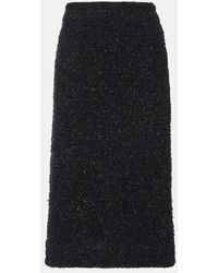 Balenciaga - Cotton-Blend Tweed Midi Skirt - Lyst