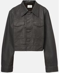 Lemaire - Cropped-Jacke Aus Baumwolle - Lyst