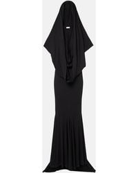 Magda Butrym - Hooded Silk-Blend Jersey Maxi Dress - Lyst