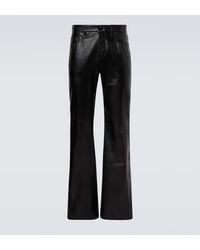 Acne Studios - Leather Flared Pants - Lyst