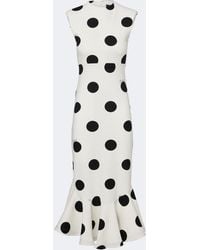 Jacquemus - Palmier Polka-Dot Jersey Midi Dress - Lyst