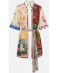 ALÉMAIS - X Mlak Tangible Love Linen Shirt Dress - Lyst
